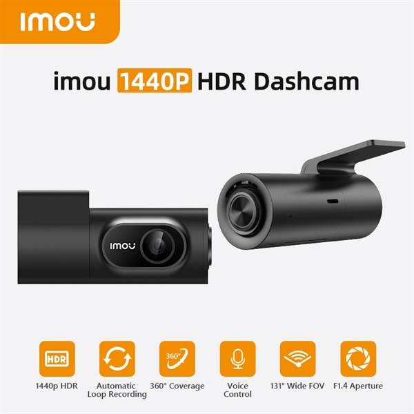 Camera hành trình Imou T400 Thân Mini Ghi Hình Vòng Kết Nối Ứng Dụng 124 Độ